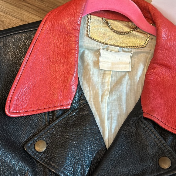 RARE RARE Leather Velvet Moschino Couture Leather Jacket - Picture 12 of 16